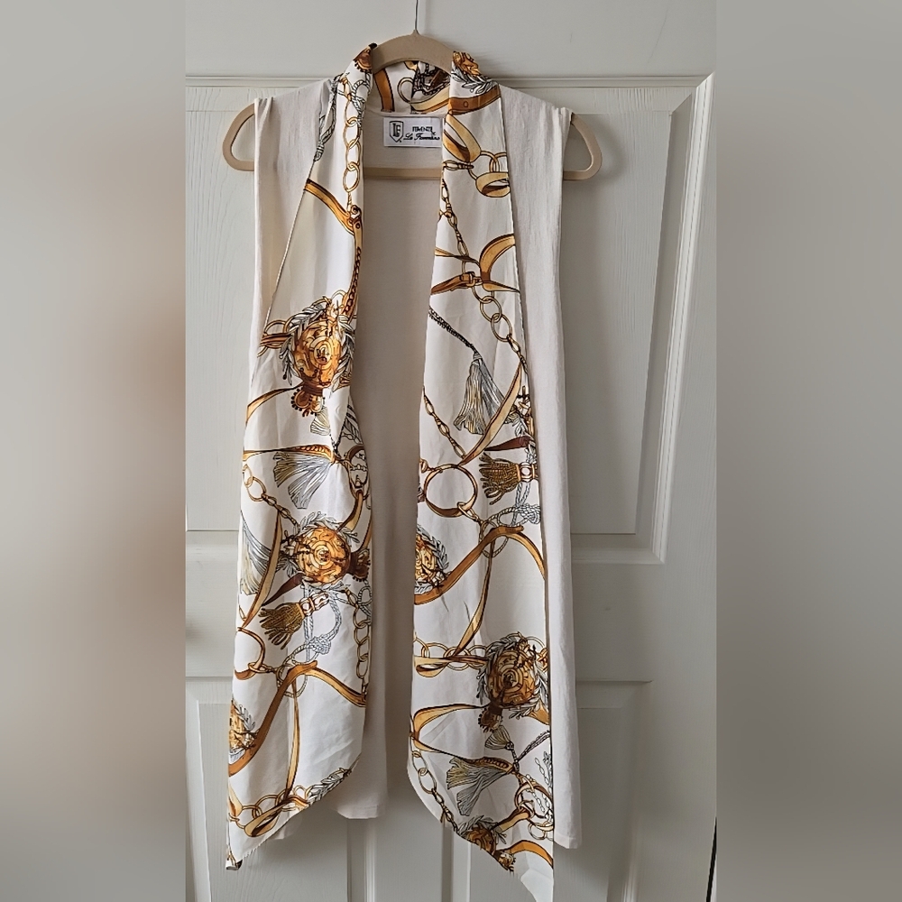 La Fiorentina Firenze Cream and Gold Cardigan